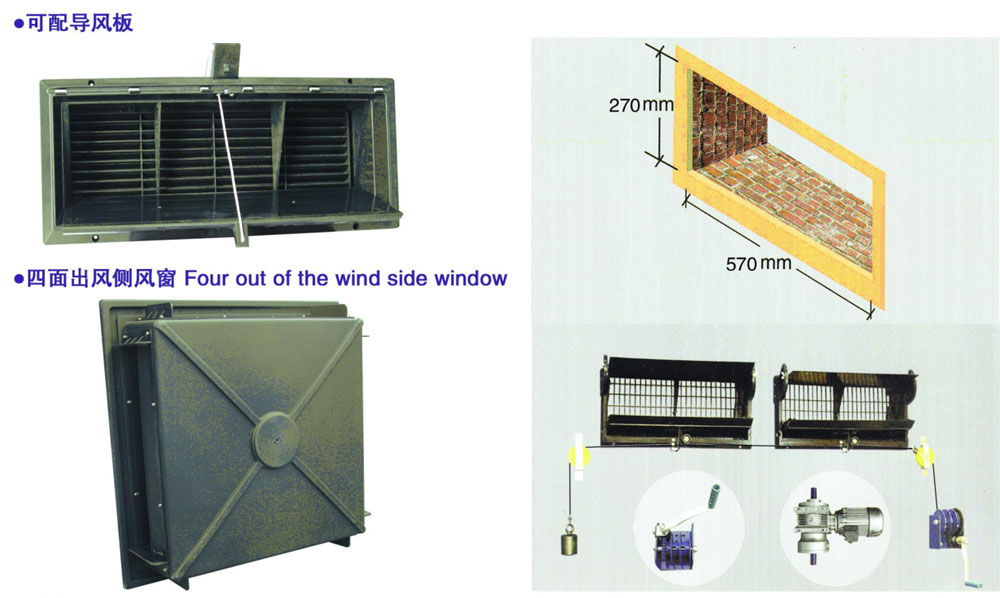 鸡舍侧风窗